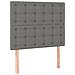 Letto a Molle Materasso e LED Grigio Scuro 90x190 cm in Tessuto - Foto miniatura 3