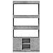 Credenza Grigio Cemento 92x33x180 cm in Legno Multistrato - Foto miniatura 5