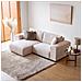 Aberdeen Divano Angolare Modulare 3 Posti In Velluto A Coste Beige - Foto miniatura 4