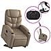 Poltrona Alzapersona Reclinabile Cappuccino in Similpelle - Foto miniatura 6