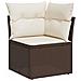 Set Divani da Giardino 9pz con Cuscini Marrone in Polyrattan - Foto miniatura 5