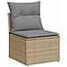 Set Divani da Giardino 7pz con Cuscini Grigio Chiaro Polyrattan - Foto miniatura 3