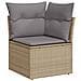 Set Divani da Giardino 7pz con Cuscini Grigio Chiaro Polyrattan - Foto miniatura 4