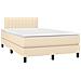 Giroletto a Molle con Materasso Crema 120x190 cm in Tessuto - Foto miniatura 1