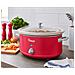Swan Sf17031rneu Retro Slow Cooker 6,5l Pentola Rimovibile In Ceramica Antiaderente Senza Pfoa 320w Rosso - Foto miniatura 2