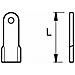 Coltello Trincia Dritto Lunghezza 115mm Adattabile Celli - Foto miniatura 2