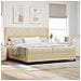 Letto a molle con materasso Crema 200 x 200 cm Tessuto - Foto miniatura 2