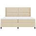 Letto a molle con materasso Crema 200 x 200 cm Tessuto - Foto miniatura 8