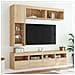 Set Mobili TV a Muro 7 pz con Luci LED Rovere Sonoma - Foto miniatura 4