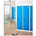 Armadietto A Porta Doppia Athlete Metallo Bianco /blu - Foto miniatura 1