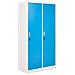 Armadietto A Porta Doppia Athlete Metallo Bianco /blu - Foto miniatura 2