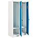 Armadietto A Porta Doppia Athlete Metallo Bianco /blu - Foto miniatura 3