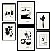 Set Di 6 Stampe Cactus In Vaso Con Inchiostro Nero, Stampe Artistiche E Astratte Per L'interior Design A3 & A4 Cornice Nera - Foto miniatura 1