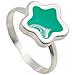 Set Bracciale E Anello In Argento 10µ Verde Con Fiori Di Colore - Foto miniatura 3