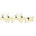 Renne LED 5 pcs Oro Tessuto - Foto miniatura 7