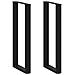 Gambe per tavolo da bar a forma di U 2 pz nere 40x(110-111) cm in acciaio - Foto miniatura 1