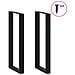 Gambe per tavolo da bar a forma di U 2 pz nere 40x(110-111) cm in acciaio - Foto miniatura 3
