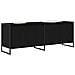 Mobile TV Rovere Nero 140 x 36 x 49.5 cm Legno multistrato - Foto miniatura 3