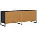 Mobile TV Rovere Nero 140 x 36 x 49.5 cm Legno multistrato - Foto miniatura 8