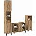 Set di mobili per il bagno con porta 3 pcs Rovere artigianale - Foto miniatura 3