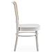 Set Di 2 Sedie Vesta Colore Bianco, Legno Massello E Rattan Naturale - Foto miniatura 3