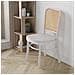 Set Di 2 Sedie Vesta Colore Bianco, Legno Massello E Rattan Naturale - Foto miniatura 4