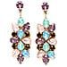 Orecchini Pendenti Floreali con Cristalli Multicolori - Foto miniatura 1