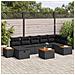 Set Divano da Giardino con cuscino 8 pcs Nero Poly Rattan - Foto miniatura 2