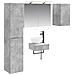Set di mobili per il bagno 5 pcs Grigio Cemento - Foto miniatura 1