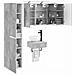 Set di mobili per il bagno 5 pcs Grigio Cemento - Foto miniatura 2