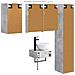 Set di mobili per il bagno 5 pcs Grigio Cemento - Foto miniatura 7