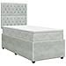 Letto box spring con materasso Grigio Chiaro Singolo Velluto - Foto miniatura 1