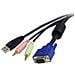 Cavo switch KVM VGA USB 4 in 1 da 1,8 m con audio e microfono - Foto miniatura 2