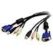 Cavo switch KVM VGA USB 4 in 1 da 1,8 m con audio e microfono - Foto miniatura 1