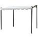 Gazebo Pergola Pergolato 3 X 2,5 In Metallo Ferro Nero Telo Beige Per Esterno E Giardino Addossato A Parete - Foto miniatura 3