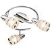 Strisce Di Vetro Di Cromo Satinato Lampada Da Soffitto Con Clear Globo 54985-3 - Foto miniatura 1