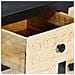 Credenza Intagliata A Mano Grigia 75x35x60cm In Mango Massello - Foto miniatura 3
