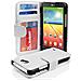 Custodia Compatibile Con Lg L70 In Magnesio Bianco - Coperchio Protettivo Con Chiusura Magnetica E 3 Slot Per Carte - Foto miniatura 1