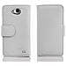 Custodia Compatibile Con Lg L70 In Magnesio Bianco - Coperchio Protettivo Con Chiusura Magnetica E 3 Slot Per Carte - Foto miniatura 5