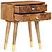 Comodino 40x30x58 Cm In Legno Massello Di Mango - Foto miniatura 2