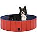 Piscina Per Cani Pieghevole Rossa 120x30 Cm In Pvc - Foto miniatura 1