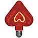Lampadina Maxi Curved Heart, Decorativa, Cuore, Rosso In Vetro, 12,5 X 12,5 X 16 Cm, 1 X E27, 5w, 150lm, 2000k, 240v - Foto miniatura 1