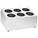 Portaposate Con 6 Inserti Quadrato In Acciaio Inox - Foto miniatura 2