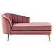 Chaise Longue Sinistra In Velluto Rosa Allier - Foto miniatura 9