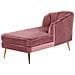 Chaise Longue Sinistra In Velluto Rosa Allier - Foto miniatura 12