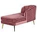 Chaise Longue Sinistra In Velluto Rosa Allier - Foto miniatura 6