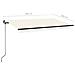 Tenda da Sole Retrattile Manuale con LED 400x350 cm Crema - Foto miniatura 3