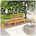 Panca Da Giardino 2-in-1 190 Cm In Legno Massello Di Acacia - Foto miniatura 1