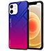 Custodia Compatibile Con Apple Iphone 12 Mini In Viola - Rosso - Coperchio Protettivo Bicolore In Vetro Temperato E Silicone Tpu - Foto miniatura 1
