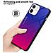 Custodia Compatibile Con Apple Iphone 12 Mini In Viola - Rosso - Coperchio Protettivo Bicolore In Vetro Temperato E Silicone Tpu - Foto miniatura 6